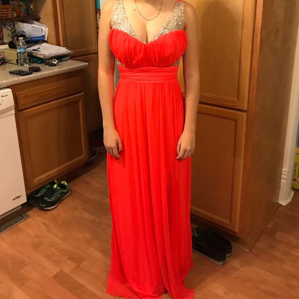 Coral prom dress/formal dress